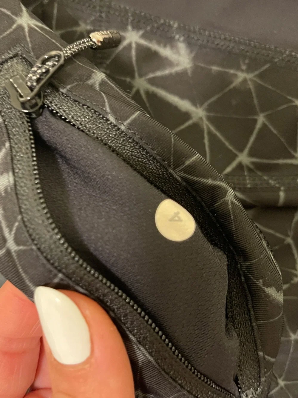 lululemon athletica Black Geometric Print Crop Leggings